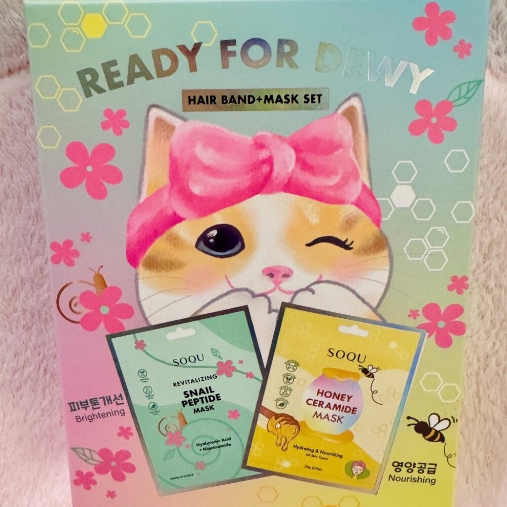 SOQU Ready for Dewy - Head Band + Mask Set
